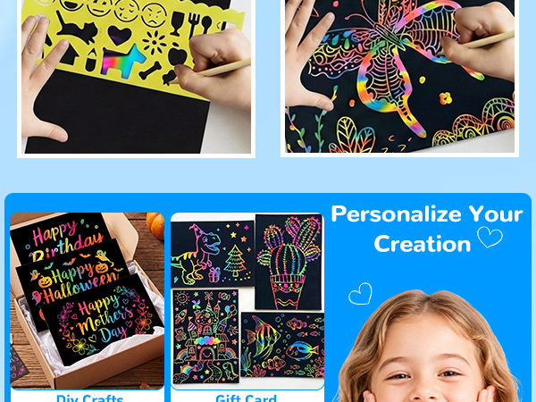 2pack Rainbow Magic Scratch Notebooks Crafts Kits