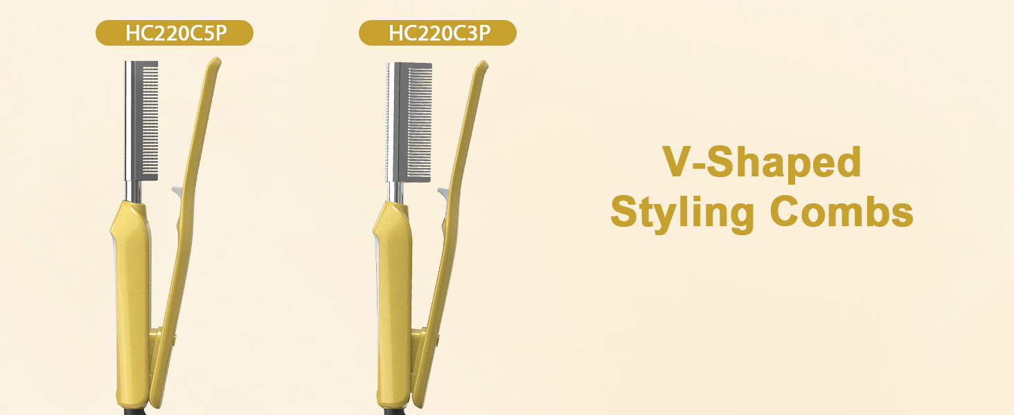 V-Shaped Styling Combs