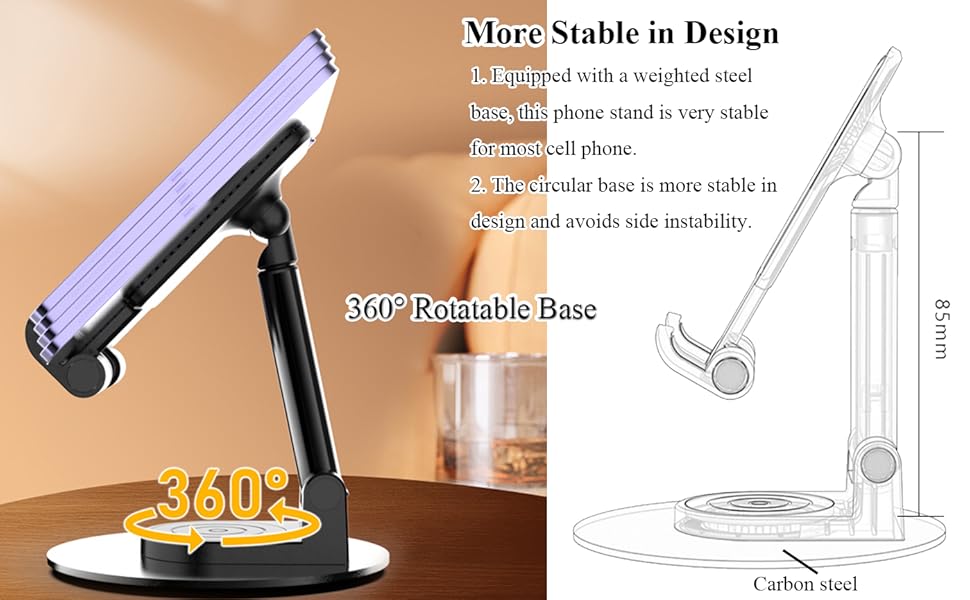 Rotatable Cell Phone Stand for Desk