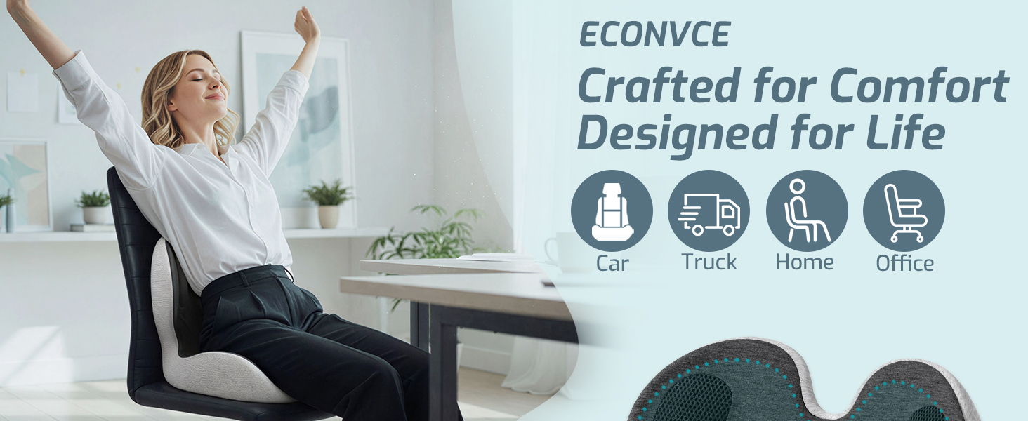 seat cushion with lumbar support office seat cushion