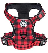PoyPet No Pull Dog Harness, [Release at Neck] Reflective Adjustable No Choke Pet Vest with Front ...