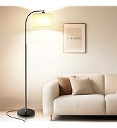 KQW Floor Lamp for Living Room,Tall Standing Lamps Dimmable,Modern Floor Light with LED Bulb,3 Co...