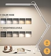 SKYLEO Led Desk Lamp - 31.5" Desk Light - 5 Color Modes X 11 Brightness Levels - Adjustable Swing...