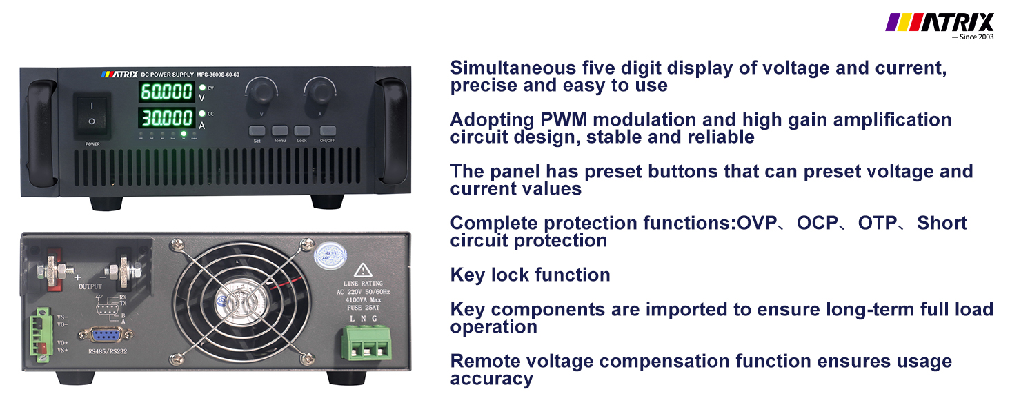 dc power supply 3600w