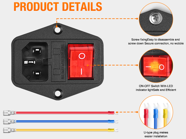 Switch Power Socket 10A 250V