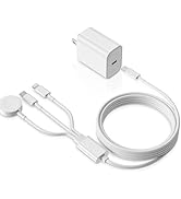 Upgraded Apple Watch Charger, 3 in 1 Multi Charging Cable 6FT, Magnetic Fast Charger, Portable Wi...