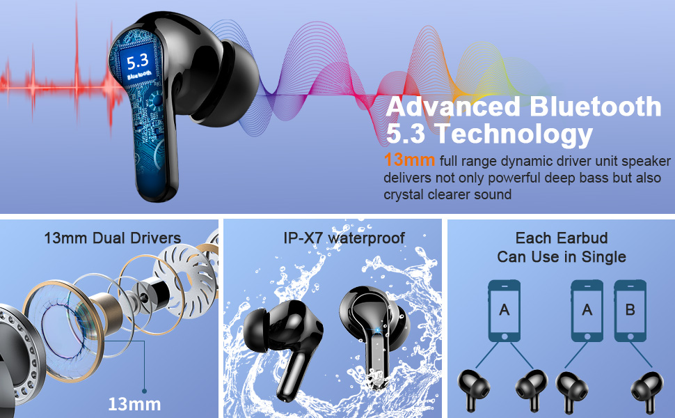 Bluetooth Earbud wireless headphones