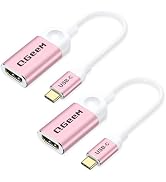 QGeeM USB C to HDMI Adapter 4K Cable, USB Type-C to HDMI Adapter [Thunderbolt 3/4] for Laptop Mac...