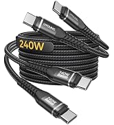 USB C Cable 10FT 2Pack, 240W USB C to USB C Cable Fast Charging Long Phone Charger Cord Type C Ch...