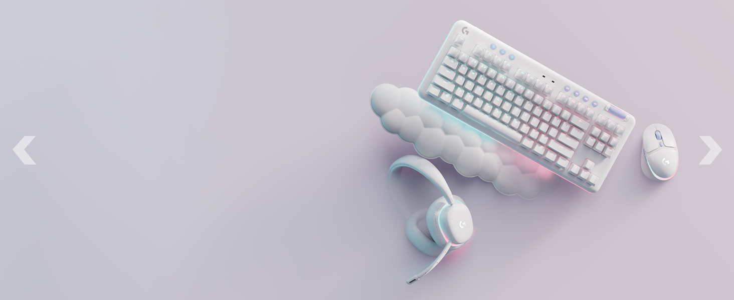 G705 mouse, G735 headset, G715 keyboard and palm rest