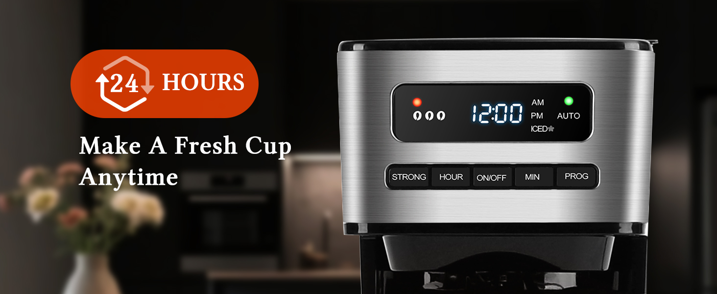 coffee maker coffee machine coffee pot drip iced coffee maker programmable 24h