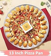 Stainless Steel Pizza Pan 13½ inch - Deedro Round Pizza Tray Pizza Baking Sheet, Healthy Pizza Ba...