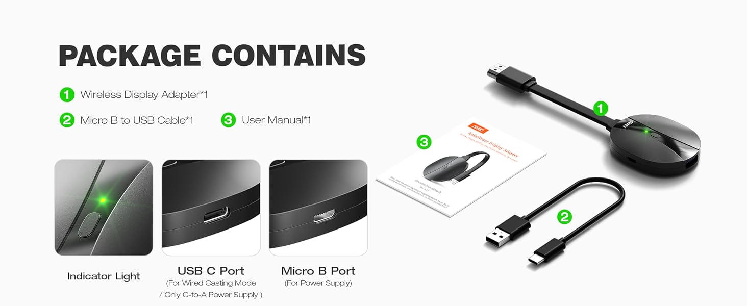 wireless hdmi display dongle adapter