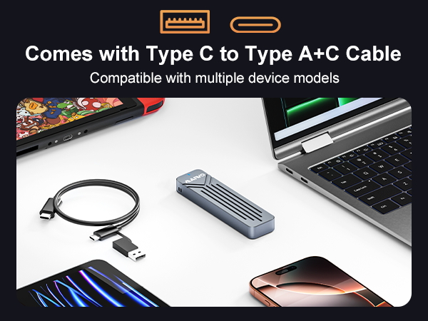 M.2 NVMe SSD Enclosure USB3.2 GEN2 10Gbps