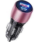 SUNDA 90W USB C Fast Car Charger, 2-Ports Car Charger Adapter, Cigarette Lighter USB Charger PD45...