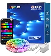 Lepro SE1 AI Smart LED Strip Lights - 32.8ft RGB Color Changing Light Strips with APP Control, AI...