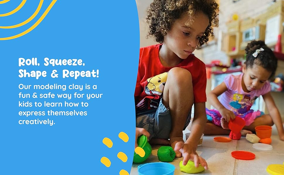 Create various themed creations that bring out your kid&amp;#39;s creativity with our modeling clay kit