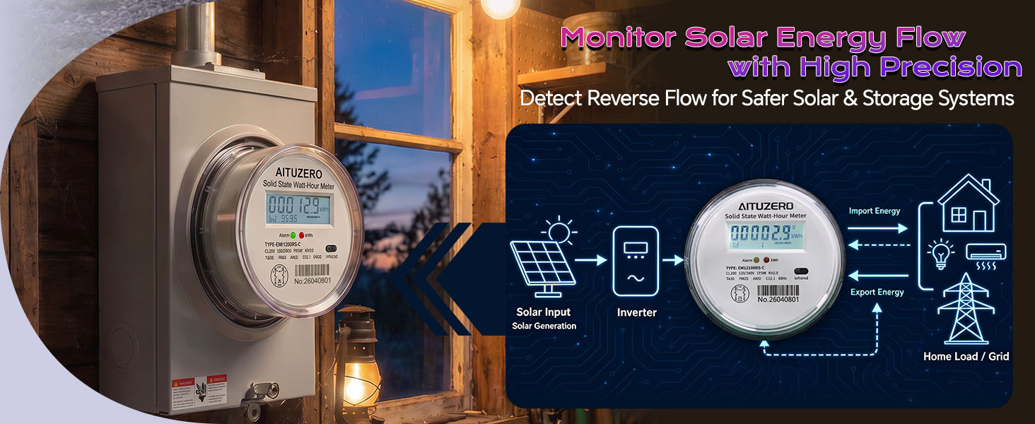 kwh meter submeter ansi 2s plugin bidirectional modbus pulse solidstate rental billing rv garage