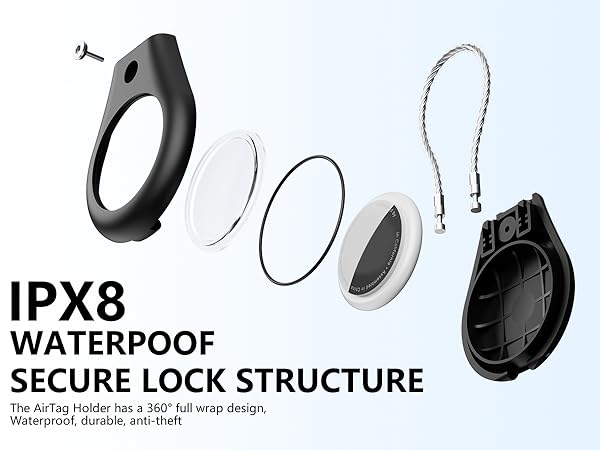Airtag Keychain with Secure Lock