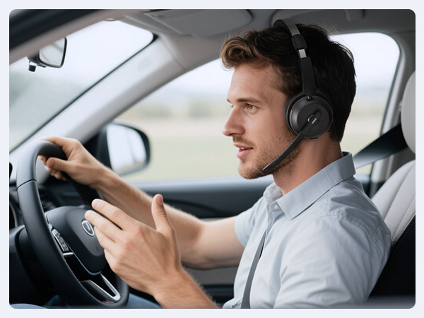 call center headset with microphone noise cancelling