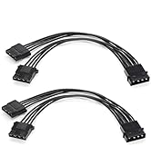 Molex Splitter 4 Pin IDE Power Supply Extension Cable 1 to 2 Y Splitter 9 inch
