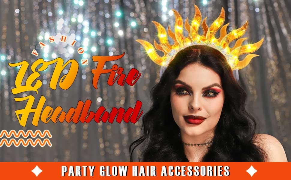 Light Up Fire Headband
