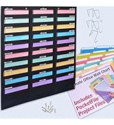 Ultimate Office WalMaster Heavy Duty, 30-Pocket Wall Chart Filing System for Classroom and Office...