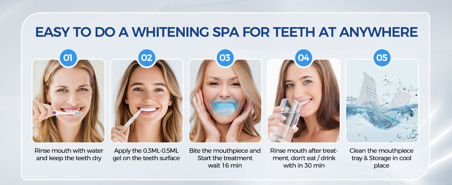 teeth whitening kit white sensitive light professional dental gel tooth whiten whitener whiting