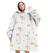 Wearable Blanket Blanket Hoodie Gifts for Adults Mom Women Men Oversized Fluffy Hoodie Cozy Hideo...