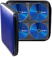 SANWA 160 Capacity CD Case, Large CD Sleeves, Portable DVD VCD Storage Box, Portable Zipper Bag, ...