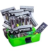 Fishing Tackle Box with Tackle Included Lures, Hooks, Weights, 3-Layer Freshwater Fishing Tackle ...