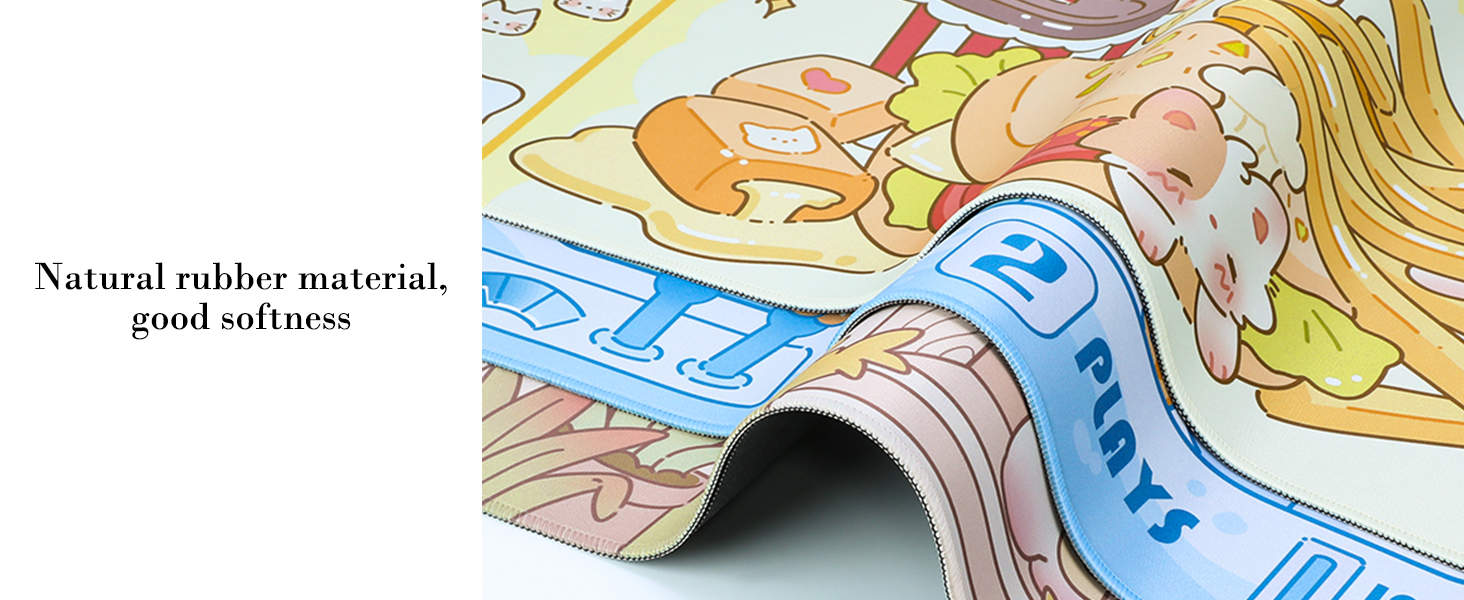 Cute Cat Desk Mat Kawaii Flower Store Desk Pad, Kitty Large Gaming Mouse Pad for Women Girls 