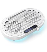 Makartt Nail Dust Collector - 4000RPM Professional Dust Collector Nail Tech Dual Turbo Fan, Brush...