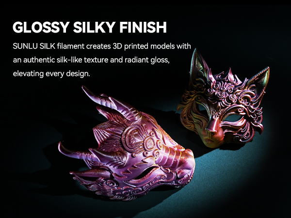 sunlu 3d printer filament quadruple silk filament color changing multicolored multi color sunlu silk