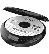 Coby Bluetooth CD Player Portable, FM, AUX, MP3 Anti-Skip Compact Discman | Lightweight Portable ...