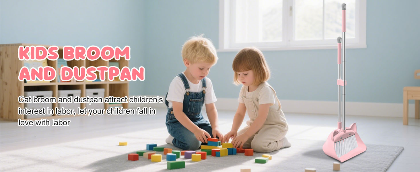 Mini Broom with Dustpan for Kids