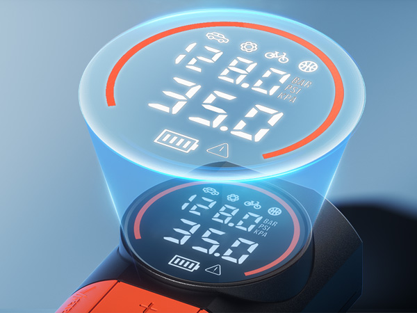 digital screen with real time pressure and auto stop