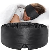 Umisleep Soft Satin Sleep Mask, Blackout Eye Mask for Side Sleepers, Women Men Sleeping Mask, Ant...