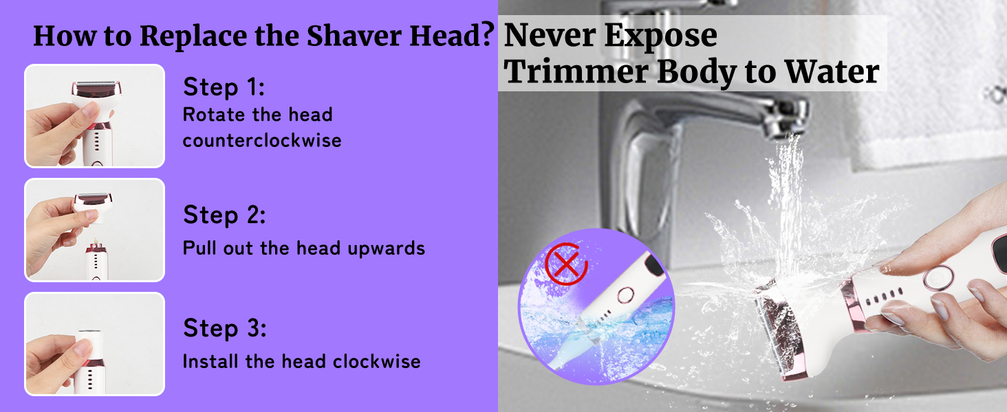 Electric Razor for Women Men Facial Hair Remover, Rechargeable Led Display Hair Removal Kit