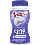AMAZE Ultra Concentrated Bleach Tablets [32 tablets] - Lavender Scent - for Laundry, Toilet, and ...