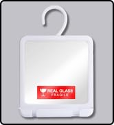 REAL GLASS Hanging Shower Mirror for Distortion-Free Shaving - Fogless Mirror with Razor Holder