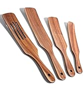 Spurtle Set, Natural Acacia Wooden Kitchen Utensils Set of 4, Wooden Spoons Utensils for Cooking,...