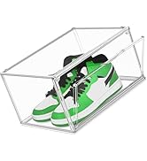 DAYOOH Acrylic Shoe Box, Sneaker Display Case Transparent Box Shoe Storage Bins Clear Plastic Sta...