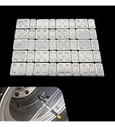 YAWUROU 40 PCS Upgraded Wheel Weights, Galvanized Adhesive Wheel Balancing Weights with 5g 10g Du...