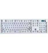 GMK104 Barebones Keyboard Kit with Screen&amp;Knob,QMK/VIA Programmable BT5.0/2.4GHz/Type-C Tri-Mode ...