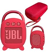 Hard Carrying Case and Silicone Cover for JBL Clip 4 Portable Bluetooth Speaker, Protective Trave...