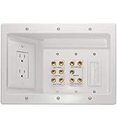 Legrand - OnQ Home Theater Connection, Recessed TV Outlet Supports 5.1 Speaker System, In Wall TV...