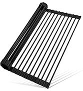 LEMIKKLE Roll Up Dish Drying Rack Black