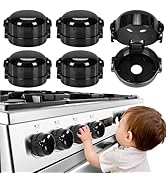 Stove Knob Safety Covers, for Knob Diameter Less Than 2.4", Dual Grip Safety Shield, Press Gas St...