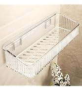 GDQ Crystal Clear Home Organizer,Bathroom Shelf for Wall,Acrylic Bathroom Shelves for Wall with S...